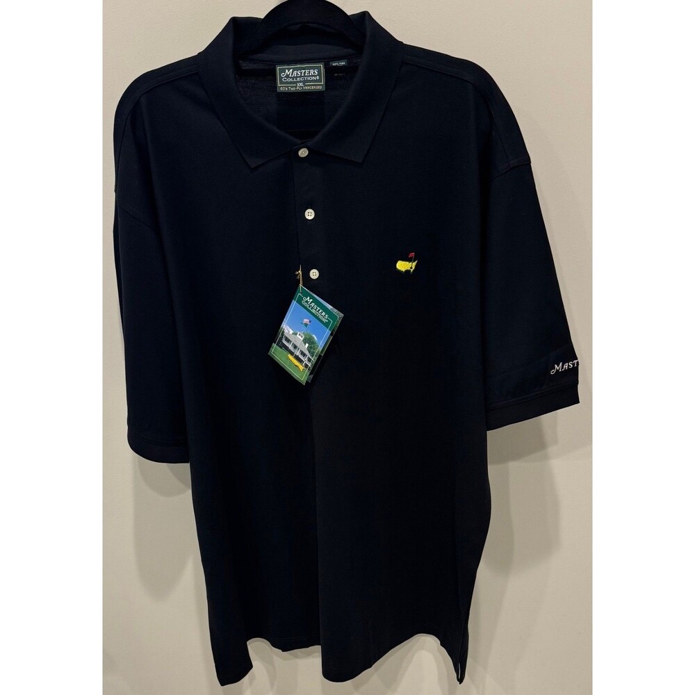 NEW MASTERS TOURNAMENT Golf Shirt - Masters Collection - Men's XXL - Black - NWT